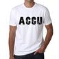 Mens Tee Shirt Vintage T Shirt Accu X-Small White 00560 - White / Xs - Casual