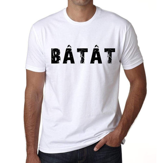 Mens Tee Shirt Vintage T Shirt Bâtât X-Small White 00561 - White / Xs - Casual