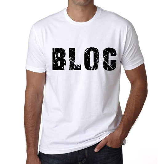 Mens Tee Shirt Vintage T Shirt Bloc X-Small White 00560 - White / Xs - Casual