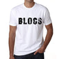 Mens Tee Shirt Vintage T Shirt Blocs X-Small White 00561 - White / Xs - Casual