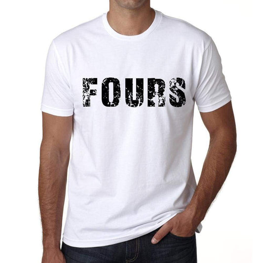 Mens Tee Shirt Vintage T Shirt Fours X-Small White 00561 - White / Xs - Casual