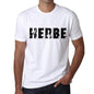 Mens Tee Shirt Vintage T Shirt Herbe X-Small White 00561 - White / Xs - Casual