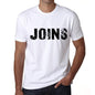 Mens Tee Shirt Vintage T Shirt Joins X-Small White 00561 - White / Xs - Casual