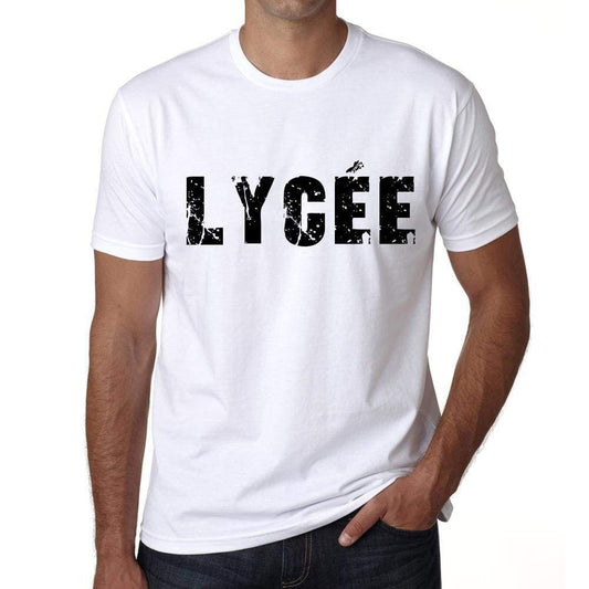 Mens Tee Shirt Vintage T Shirt Lycée X-Small White - White / Xs - Casual