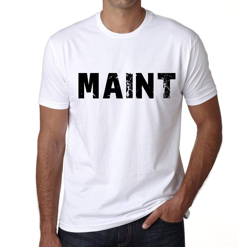 Mens Tee Shirt Vintage T Shirt Maint X-Small White - White / Xs - Casual