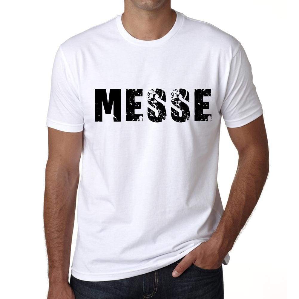 Mens Tee Shirt Vintage T Shirt Messe X-Small White - White / Xs - Casual
