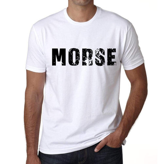 Mens Tee Shirt Vintage T Shirt Morse X-Small White - White / Xs - Casual