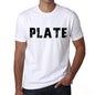 Mens Tee Shirt Vintage T Shirt Plate X-Small White - White / Xs - Casual