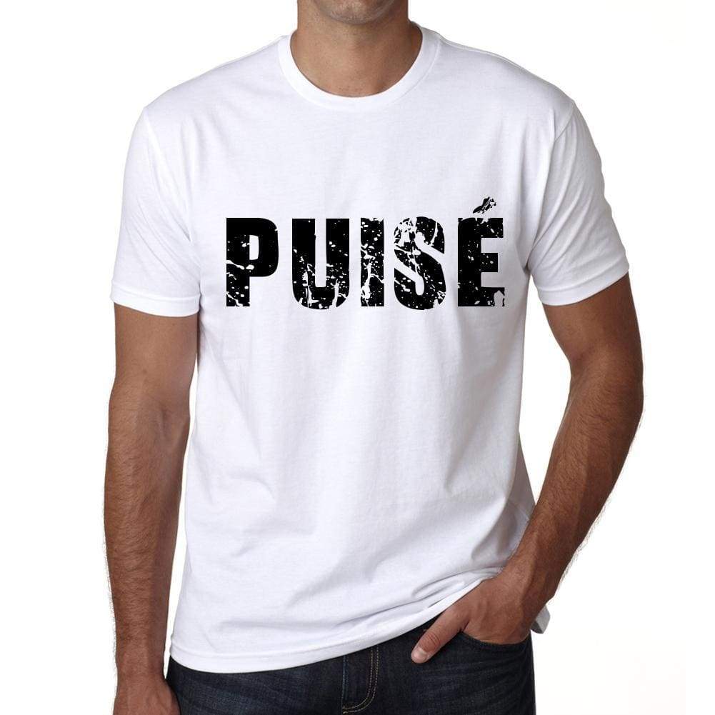 Mens Tee Shirt Vintage T Shirt Puisé X-Small White - White / Xs - Casual