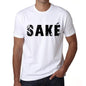 Mens Tee Shirt Vintage T Shirt Sakè X-Small White 00560 - White / Xs - Casual