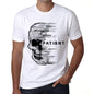 Mens Vintage Tee Shirt Graphic T Shirt Anxiety Skull Patient White - White / Xs / Cotton - T-Shirt