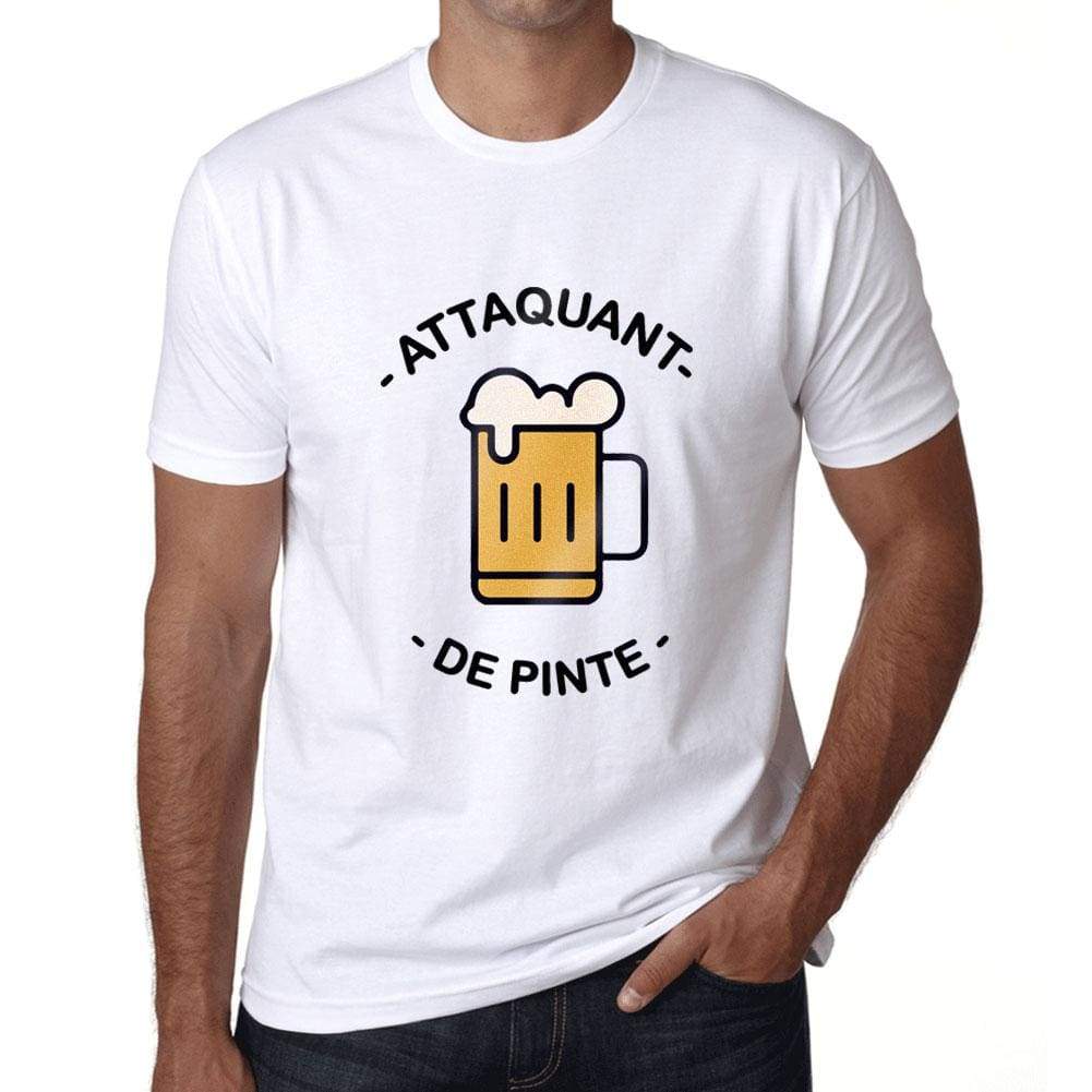 Mens Vintage Tee Shirt Graphic T Shirt Attaquant De Pinte White - White / Xs / Cotton - T-Shirt