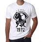 Mens Vintage Tee Shirt Graphic T Shirt Baseball Since 1972 White - White / Xs / Cotton - T-Shirt