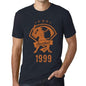 Mens Vintage Tee Shirt Graphic T Shirt Baseball Since 1999 Navy - Navy / Xs / Cotton - T-Shirt