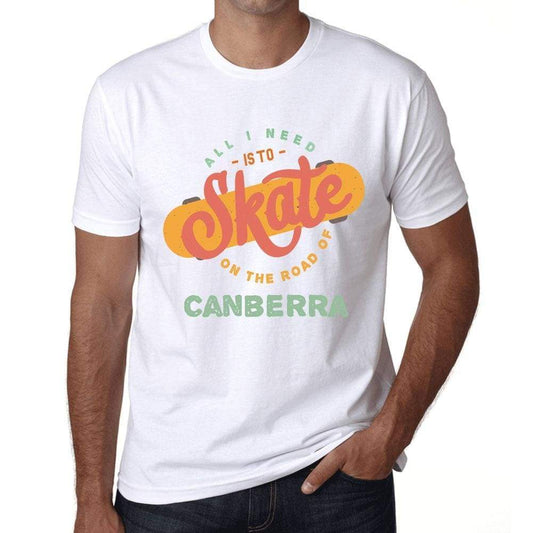 Mens Vintage Tee Shirt Graphic T Shirt Canberra White - White / Xs / Cotton - T-Shirt