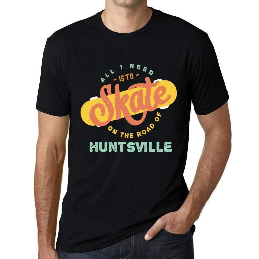 Mens Vintage Tee Shirt Graphic T Shirt Huntsville Black - Black / Xs / Cotton - T-Shirt