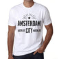 Mens Vintage Tee Shirt Graphic T Shirt Live It Love It Amsterdam White - White / Xs / Cotton - T-Shirt