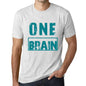 Mens Vintage Tee Shirt Graphic T Shirt One Brain Vintage White - Vintage White / Xs / Cotton - T-Shirt