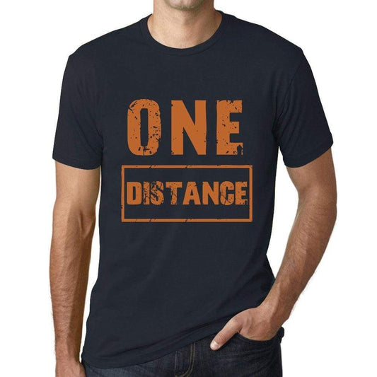 Mens Vintage Tee Shirt Graphic T Shirt One Distance Navy - Navy / Xs / Cotton - T-Shirt