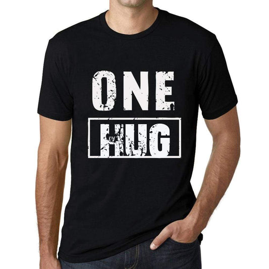 Mens Vintage Tee Shirt Graphic T Shirt One Hug Deep Black - Deep Black / Xs / Cotton - T-Shirt