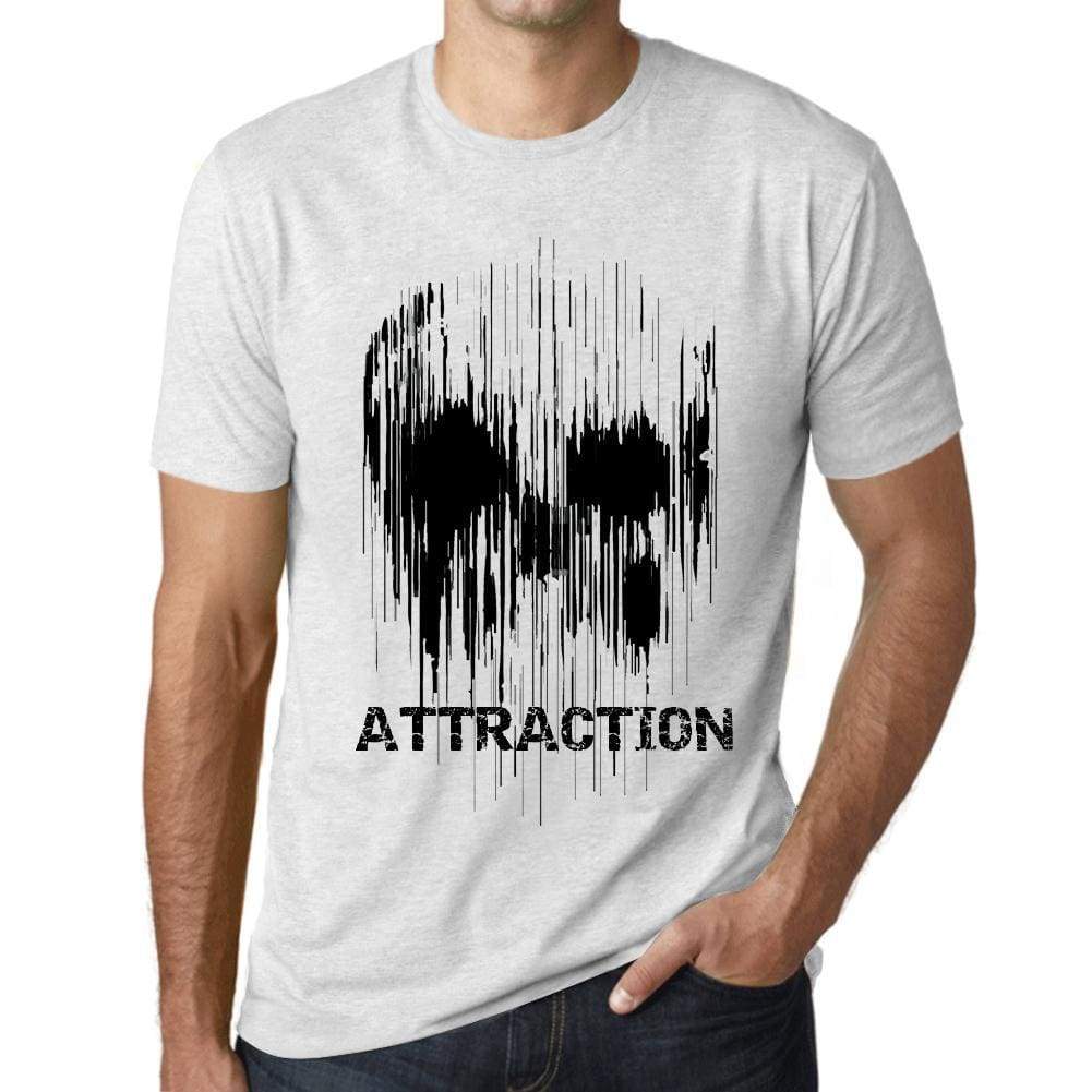 Mens Vintage Tee Shirt Graphic T Shirt Skull Attraction Vintage White - Vintage White / Xs / Cotton - T-Shirt