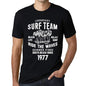 Men’s Vintage Tee Shirt <span>Graphic</span> T shirt Surf Team 1977 Deep Black - ULTRABASIC