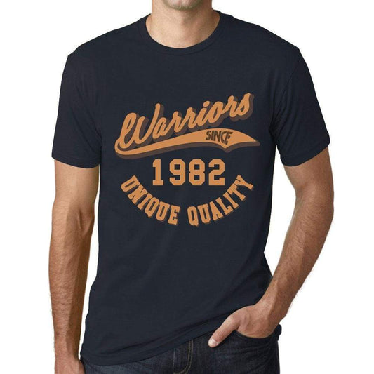 Mens Vintage Tee Shirt Graphic T Shirt Warriors Since 1982 Navy - Navy / Xs / Cotton - T-Shirt