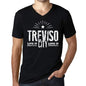 Mens Vintage Tee Shirt Graphic V-Neck T Shirt Live It Love It Treviso Deep Black - Black / S / Cotton - T-Shirt