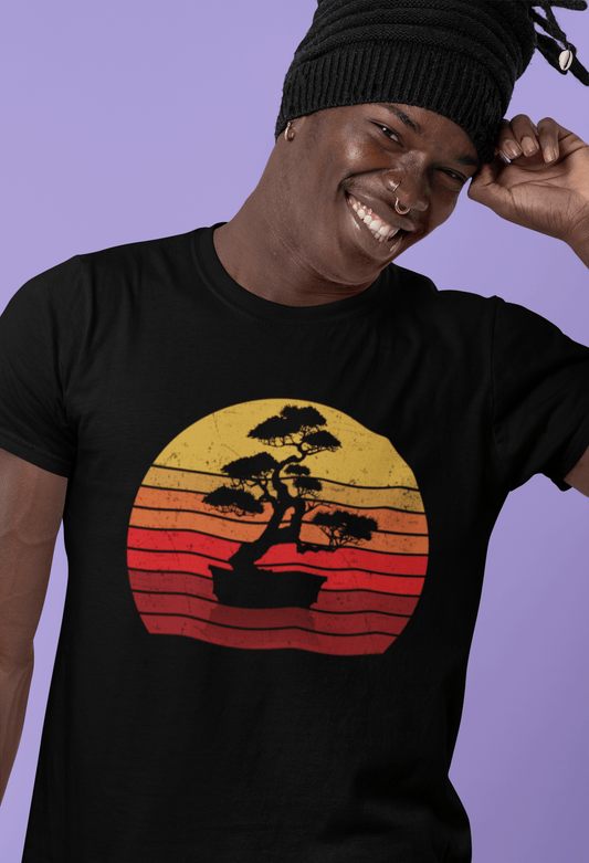 ULTRABASIC Herren Vintage T-Shirt Retro Bonsai Baum