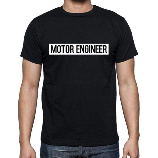 Motor Engineer T Shirt Mens T-Shirt Occupation S Size Black Cotton - T-Shirt