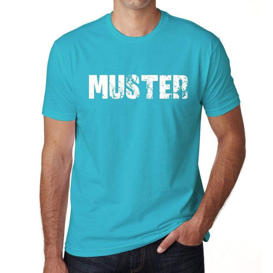 Muster Mens Short Sleeve Round Neck T-Shirt 00020 - Blue / S - Casual