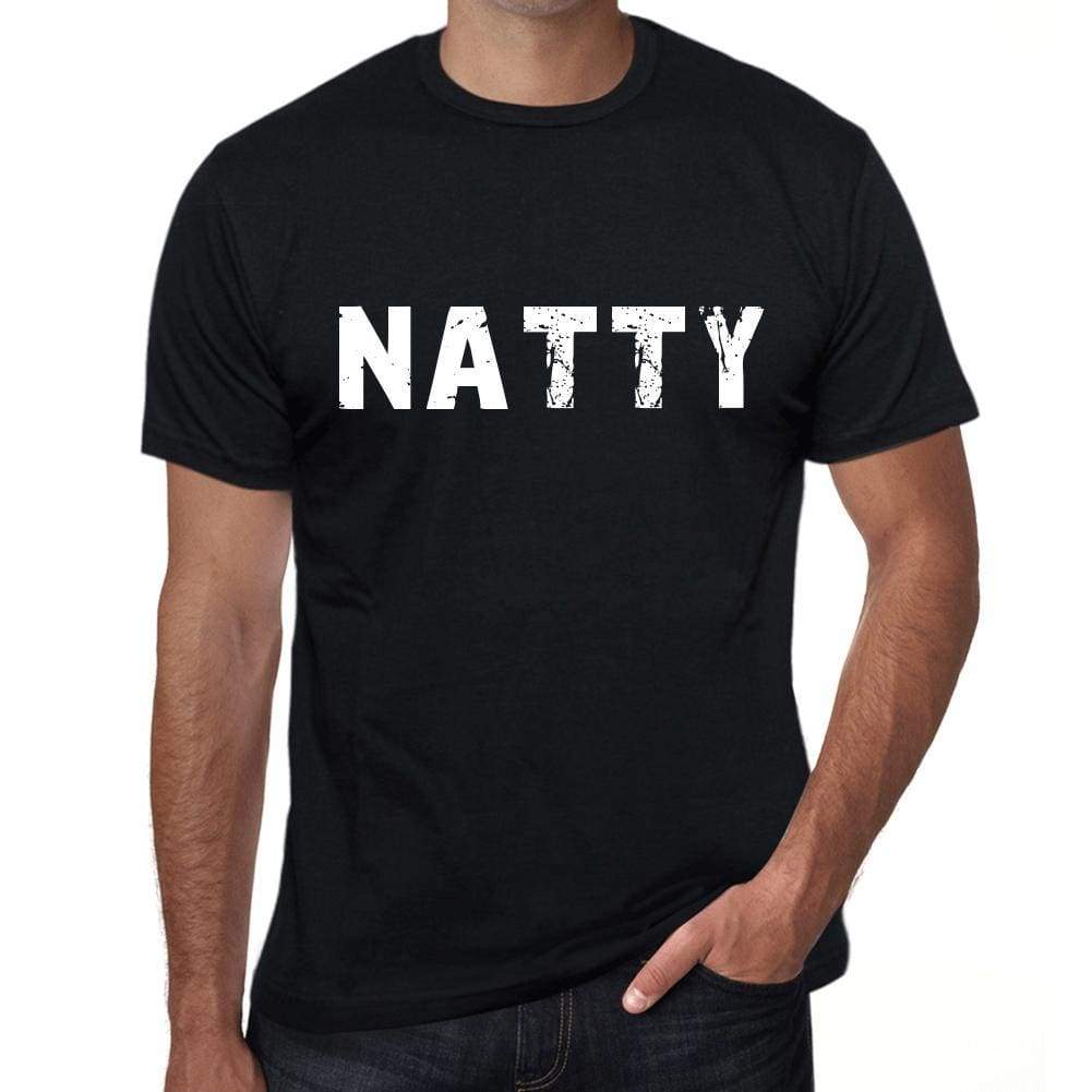 Natty Mens Retro T Shirt Black Birthday Gift 00553 - Black / Xs - Casual