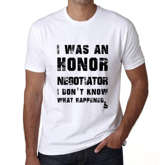 Negotiator What Happened White Mens Short Sleeve Round Neck T-Shirt 00316 - White / S - Casual