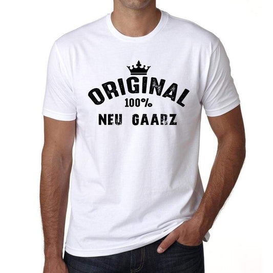 Neu Gaarz 100% German City White Mens Short Sleeve Round Neck T-Shirt 00001 - Casual
