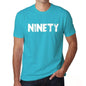 Ninety Mens Short Sleeve Round Neck T-Shirt 00020 - Blue / S - Casual