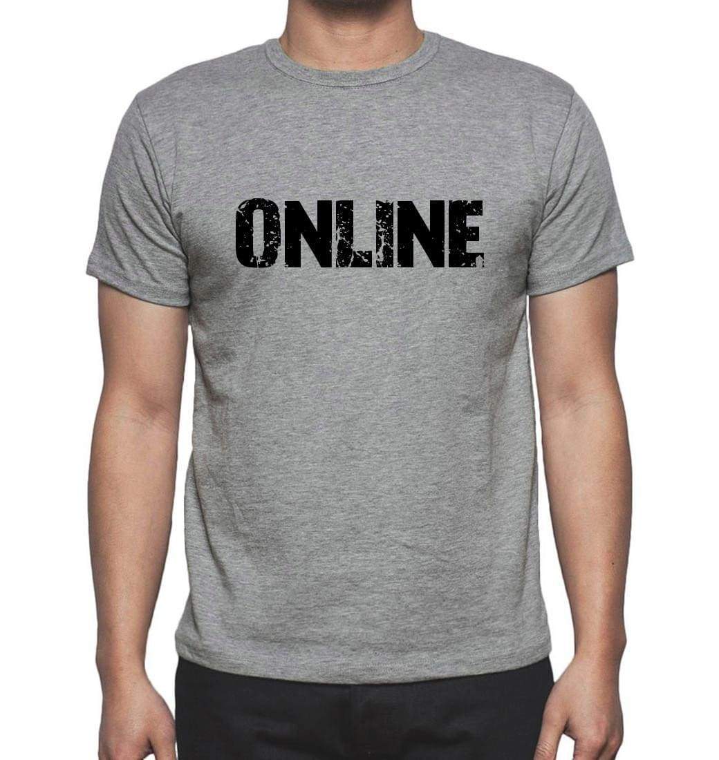 Online Grey Mens Short Sleeve Round Neck T-Shirt 00018 - Grey / S - Casual