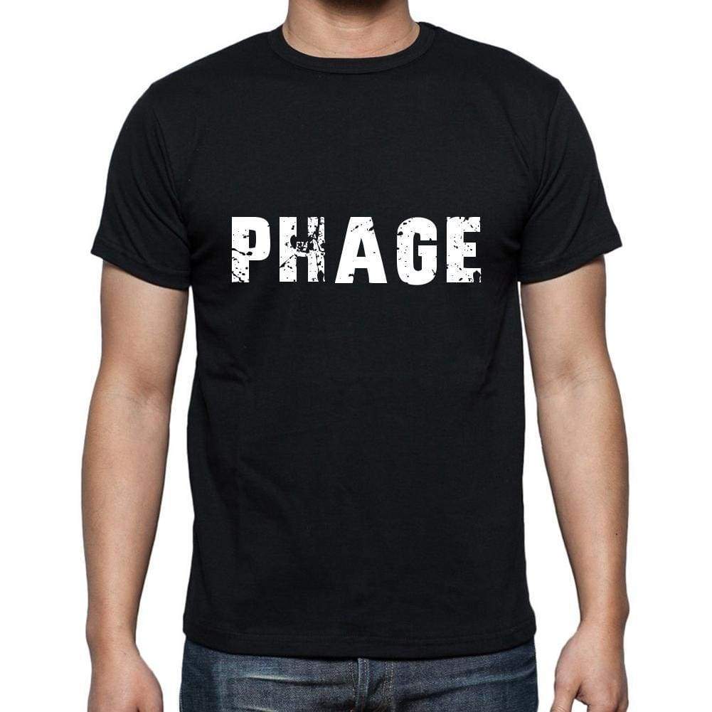 Phage Mens Short Sleeve Round Neck T-Shirt 5 Letters Black Word 00006 - Casual