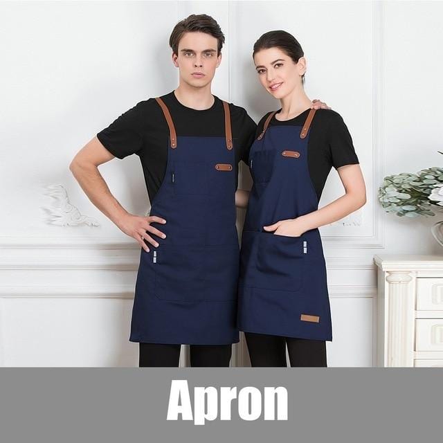 Unisex Fashion Chef Cook Kitchen Apron Coffee Shop Hairdresser Sleeveless Work Uniform Bib Work Clothing Antifouling Aprons-Apron-Ultrabasic