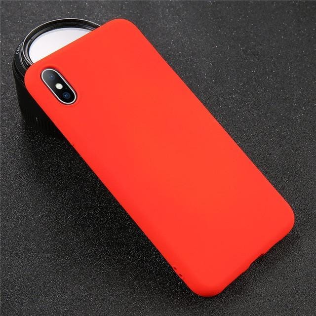 USLION Silicone Solid Color Case for iPhone XS 11 Pro MAX XR X XS Max Candy Phone Cases for iPhone 11 7 6 6S 8 Plus Soft Cover