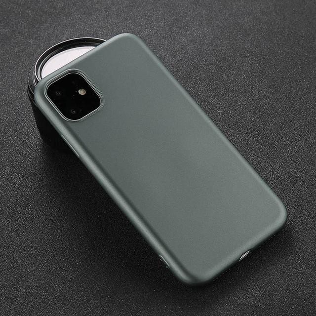 USLION Silicone Couleur Unie pour iPhone XS 11 Pro MAX XR X XS Max Bonbons Téléphone étuis pour iPhone 11 7 6 6S 8 Plus Couverture Souple