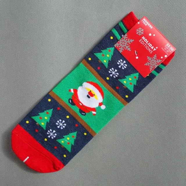 2018 New Design Christmas Santa Claus Socks Women Cotton Short Elk Winter Socks Cartoon Deer Snow Man Cute Socks New Year Gift