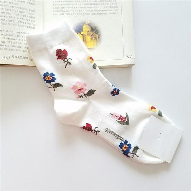 [EIOISAPRA] Style coréen femmes tournesol chaussettes courtes Art créatif Harajuku chaussettes japonaises haute qualité coton marée Sox