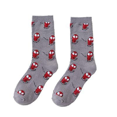 Hommes chaussettes Marvel roman bande dessinée Avenger Captain America dessin animé chaussettes Batman Superman Iron Man Hulk chaussettes femmes coton Couple Sox