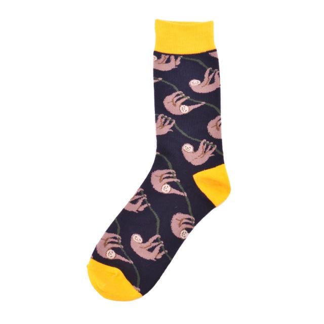 Chaussettes amusantes pour adultes, mi-mollet, à la mode, chimpanzé, carlin, taureau, bouledogue, paresseux, escargot, Boston Terrier, singe, chien, chiot, Animal, livraison directe