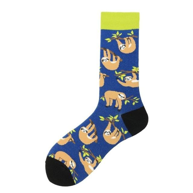 Chaussettes amusantes pour adultes, mi-mollet, à la mode, chimpanzé, carlin, taureau, bouledogue, paresseux, escargot, Boston Terrier, singe, chien, chiot, Animal, livraison directe