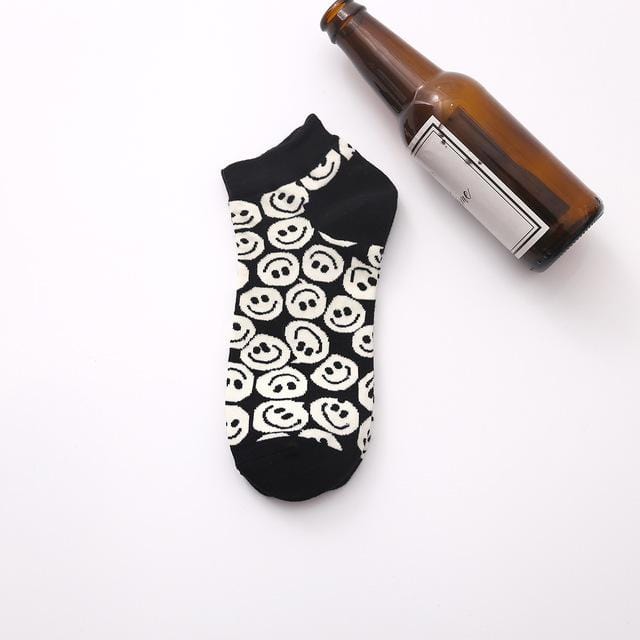 Chaussettes d'été tendance pour hommes, chaussettes en coton, bateau, intérêt, drôle, originalité, Harajuku, cheville, nourriture, fruits