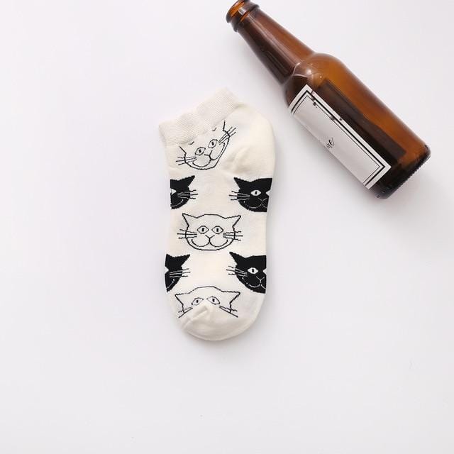 Chaussettes d'été tendance pour hommes, chaussettes en coton, bateau, intérêt, drôle, originalité, Harajuku, cheville, nourriture, fruits