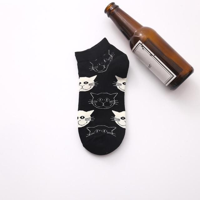 Chaussettes d'été tendance pour hommes, chaussettes en coton, bateau, intérêt, drôle, originalité, Harajuku, cheville, nourriture, fruits