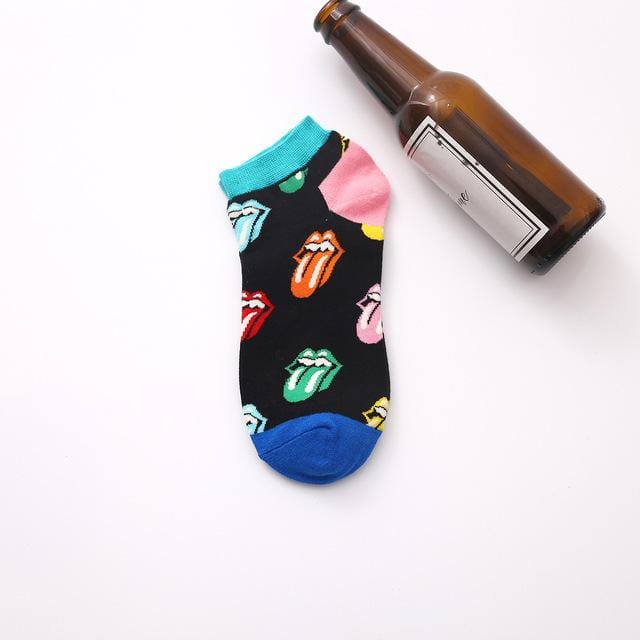 Chaussettes d'été tendance pour hommes, chaussettes en coton, bateau, intérêt, drôle, originalité, Harajuku, cheville, nourriture, fruits