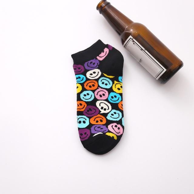 Chaussettes d'été tendance pour hommes, chaussettes en coton, bateau, intérêt, drôle, originalité, Harajuku, cheville, nourriture, fruits